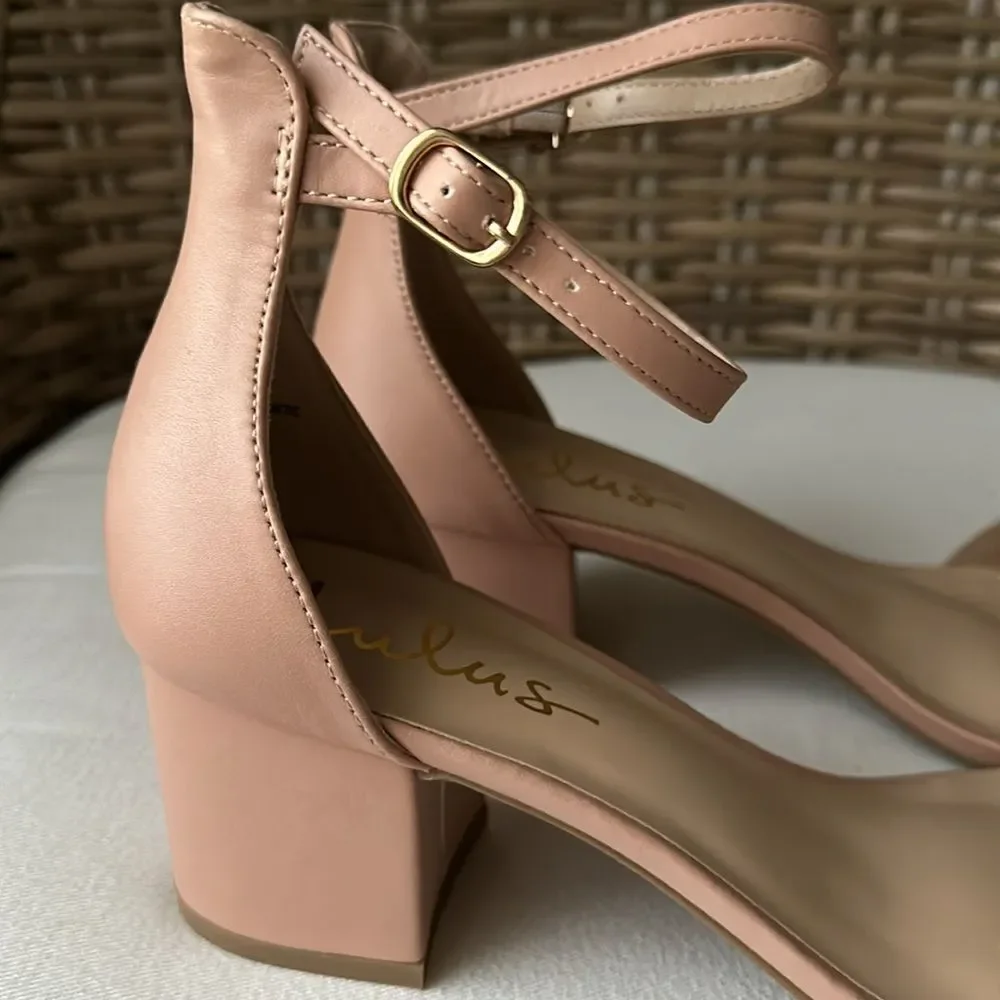 Lulus Harper Almond Ankle Strap Heels Size 8.5US